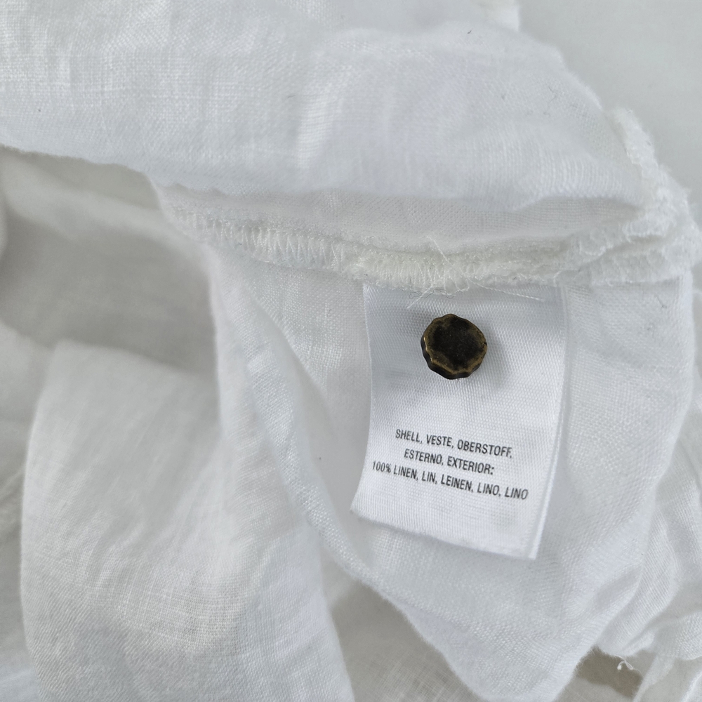 Anthropologie White Linen Women's Top S - Picture 10 of 10